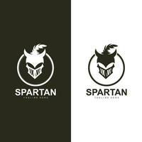 spartanisch Krieger Logo einfach Illustration Silhouette Vektor Design