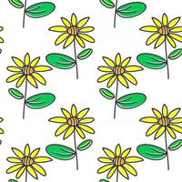 Sonnenblume nahtlose Blumenmuster für Hintergrund, Textil, Druck vektor