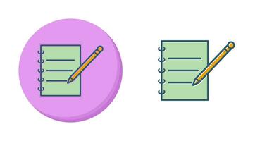 Vektorsymbol für Notizbuch und Stift vektor