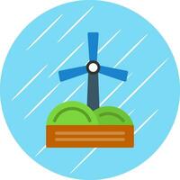 Windmühlen-Vektor-Icon-Design vektor