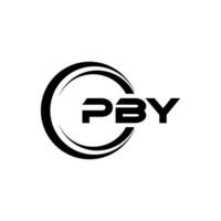 pby brev logotyp design, inspiration för en unik identitet. modern elegans och kreativ design. vattenmärke din Framgång med de slående detta logotyp. vektor