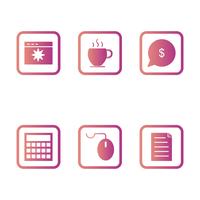 Satz von Vector SEO Search Engine Optimization Icons