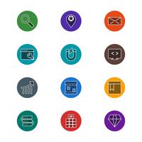 Satz von Vector SEO Search Engine Optimization Icons