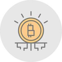 Bitcoin Verschlüsselung Vektor Symbol Design