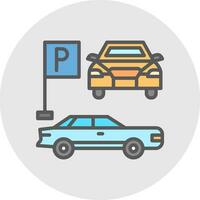 Parkplatz-Vektor-Icon-Design vektor