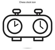 Schach Uhr Symbol vektor