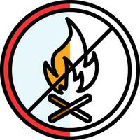 Nein Feuer erlaubt Vektor Symbol Design