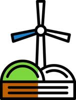 Windmühlen-Vektor-Icon-Design vektor