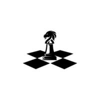 Schach Logo Design Lager und Illustration. schwarz Schach Ritter Pferd Hengst Statue Skulptur Silhouette Logo Design vektor