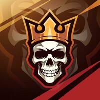 Skull King Esport-Maskottchen-Logo vektor