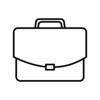 företag väska ikon, liner stil piktogram isolerat på vit. vektor
