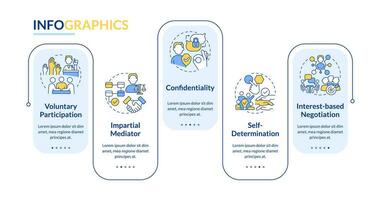 Mehrfarbig Lobbying Regierung Vektor Infografiken Vorlage, Daten Visualisierung mit 5 Schritte, Prozess Zeitleiste Diagramm.