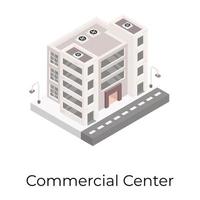 kommersiellt byggnadscenter vektor