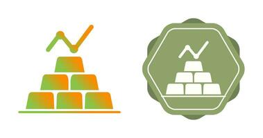 Vektorsymbol für Goldbarren vektor