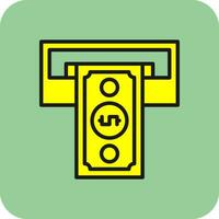 kontanter uttag vektor ikon design