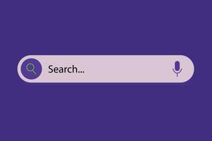 Suche Adresse und Navigation Bar Symbol. Suche Motor Netz Browser Fenster Vorlage Vektor Illustration.