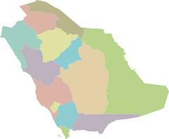 vektor tom Karta av saudi arabien med provinser och administrativ divisioner. redigerbar och klart märkt skikten.