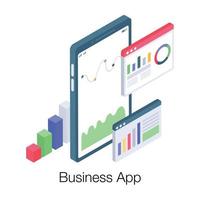 Business-App-Analyse vektor