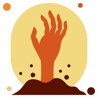 Zombie Hand Symbol Illustration, zum uiux, Infografik, usw vektor