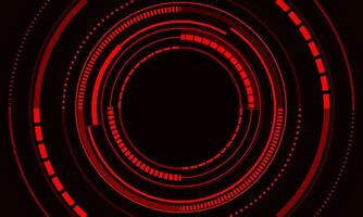 abstrakt metallisk röd cirkel ljus cyber på grå design modern trogen teknologi kreativ bakgrund vektor