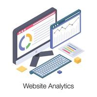 webbplatsanalysrapport vektor