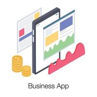 Business-App-Analyse vektor