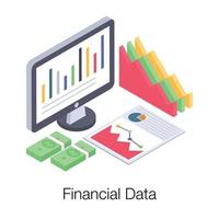 diagram över finansiella data vektor