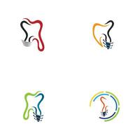 Dental implantieren Logo Design Konzept Vektor, Dental Pflege Logo Vorlage vektor