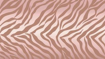 rosa guld zebra hud bakgrund vektor. lyxig guldstruktur med folieeffekt. djur ränder mönster vägg konst vektorillustration. vektor