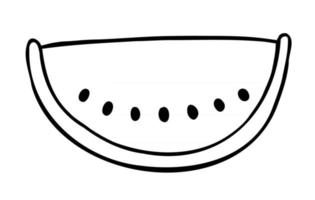 Cartoon-Vektor-Illustration einer Scheibe Wassermelone vektor
