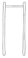 Cartoon-Vektor-Illustration der Kinn-Klimmzugstange vektor