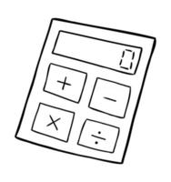 Cartoon-Vektor-Illustration des Taschenrechners vektor