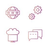 Satz von Vector SEO Search Engine Optimization Icons