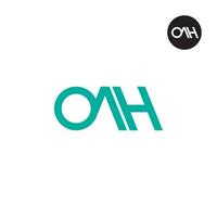 Brief oah Monogramm Logo Design einfach vektor