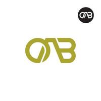 brev oab monogram logotyp design vektor