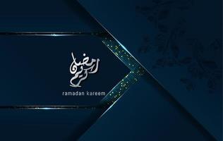 Marine dunkler abstrakter luxuriöser Hintergrund. Ramadan Kareem abstrakter Grußhintergrund. vektor