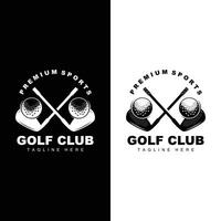 golf team sport logotyp design turnering illustration symbol mall vektor