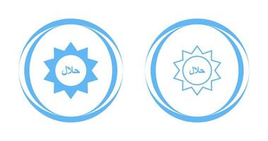 halal klistermärke vektor ikon