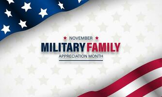 National Militär- Familie Anerkennung Monat ist November. Hintergrund Vektor Illustration