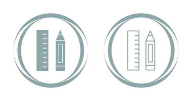 Vektorsymbol für Bleistift und Lineal vektor