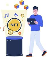 nft begrepp illustration vektor