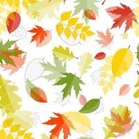 glänzender Herbst natürliche Blätter nahtlose Hintergrundmuster. Vektor-Illustration vektor
