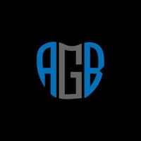 agb Brief Logo kreativ Design. agb einzigartig Design. vektor