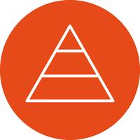 pyramidvektorns ikon vektor