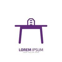 Illustration modern abstrakt Tabelle Logo Design Vorlage Symbol Vektor Silhouette isoliert auf Weiß Hintergrund