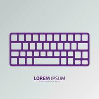 minimal oder abstrakt Tastatur Logo Vektor Symbol Silhouette isoliert auf Weiß Hintergrund