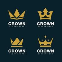 Krone Logo königlich König Königin Vektor Symbol