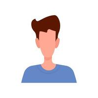 abstrakt porträtt av ung man. avatar av kille för social nätverk. isolerat vektor illustration.