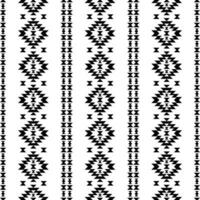 ethnisch nahtlos Streifen Muster im schwarz und Weiß. Vektor Illustration im Stil von Stammes- mit einheimisch amerikanisch Motiv. Design zum drucken Stoff. schwarz und Weiß Farbe.