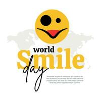 Welt Lächeln Tag Veranstaltung Feier Sozial Medien Post Banner Vorlage vektor